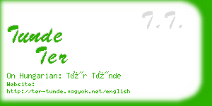 tunde ter business card